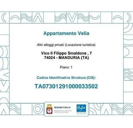 Appartement Velia Manduria