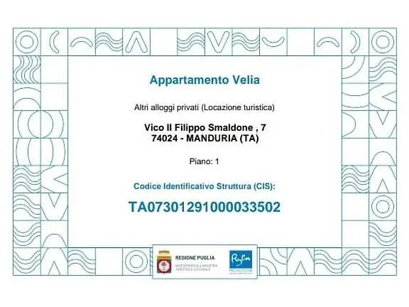 Apartamento Velia Manduria